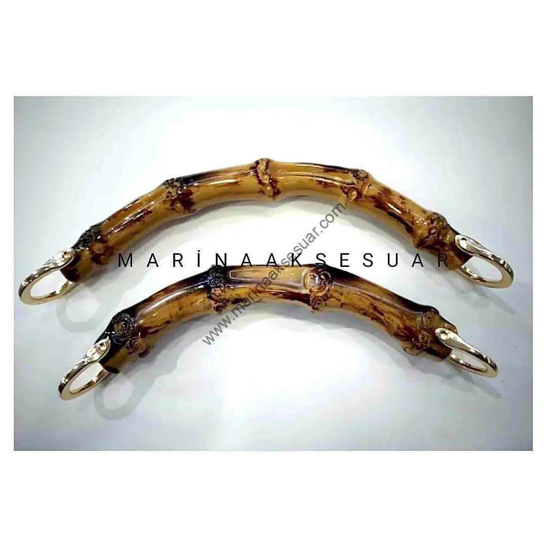 BAMBU GÖRÜNÜMLÜ AKRİLİK ÇANTA SAP (1ÇİFT)