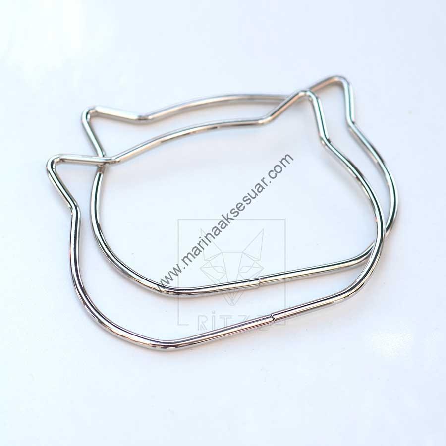 Metal Çanta Sapı Kedi (1 Çift) - Görsel 6