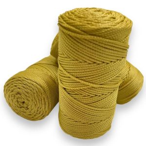 Polyester Makrome İpi Yağ Yeşili (100gr)