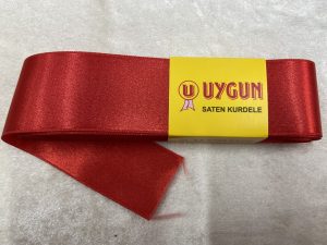 SATEN KURDELE KIRMIZI 4CM 10 METRE