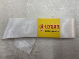 SATEN KURDELE KREM 4CM 10 METRE