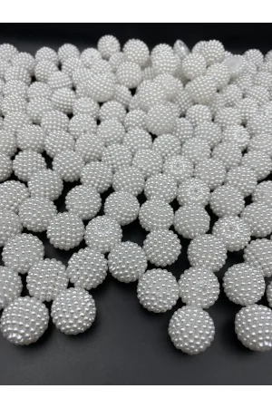 BEYAZ BÖĞÜRTLEN BONCUK 14MM