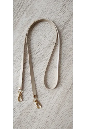 İNCE DERİ ÇANTA ASKISI KREM