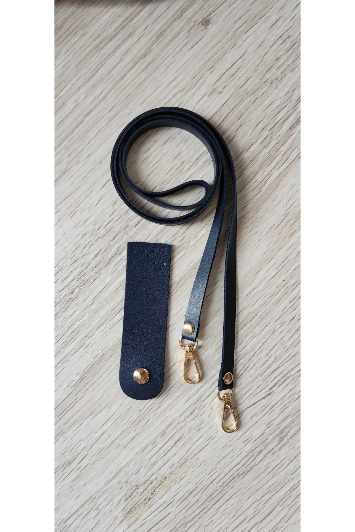 DERİ MİNİ KAPAK VE İNCE ASKI LACİVERT