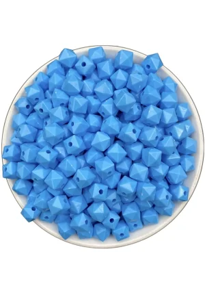 KÜP MODEL ÇANTA BONCUK MAVİ 10MM