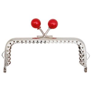 Gümüş Metal Bordo Toplu Dikdörtgen Cüzdan Klipsi (10,5cm)