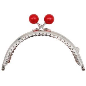 Gümüş Metal Bordo Toplu Oval Cüzdan Klipsi (10,5cm)