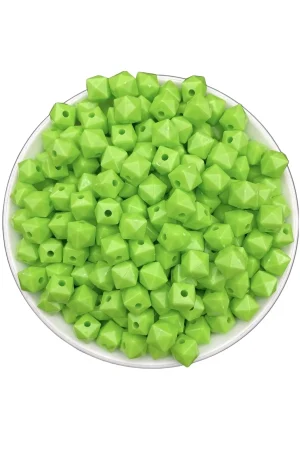 KÜP MODEL ÇANTA BONCUK YEŞİL 10MM