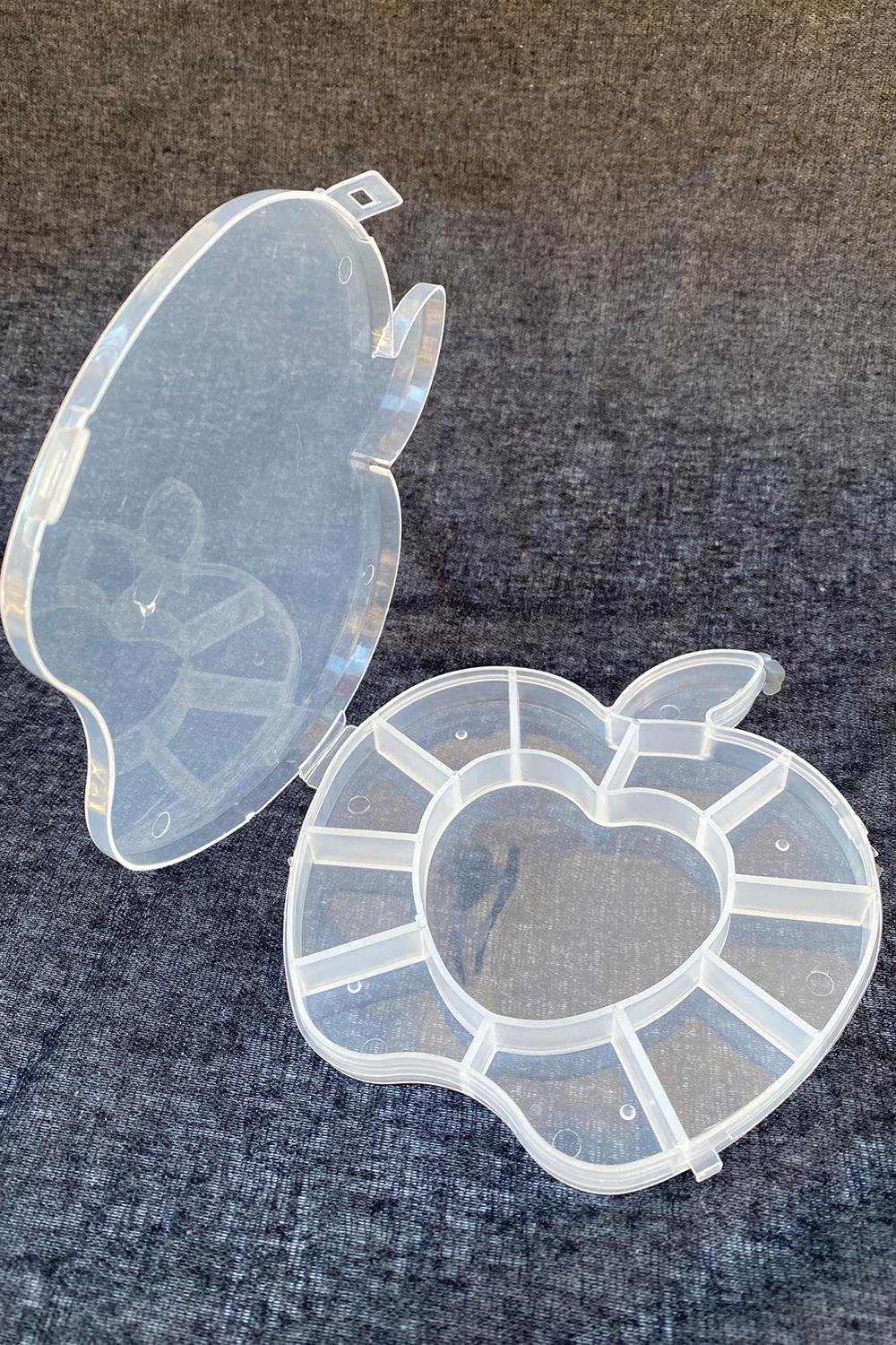 ELMA MODEL ŞEFFAF TAKI BONCUK KUTUSU - Görsel 2