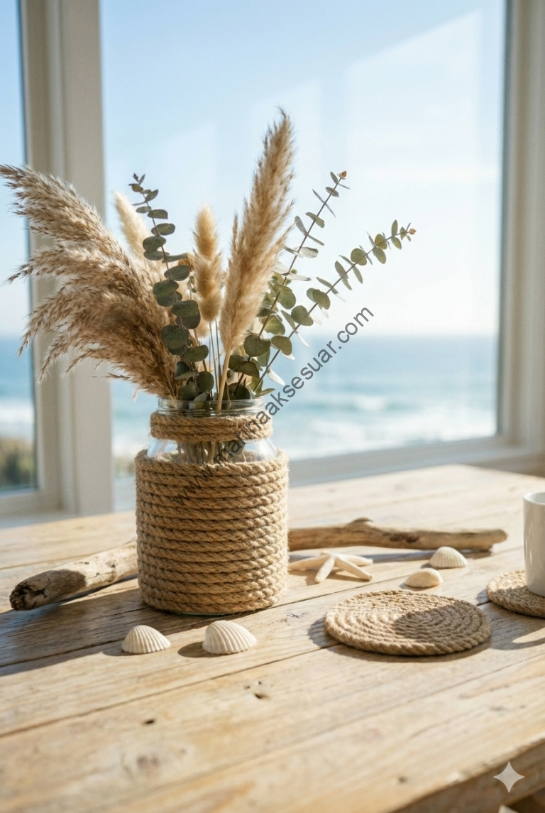 Evinize Deniz Havası Getirin: Atık Malzemeler ve Halatla 2 Kolay Kendin Yap Projesi