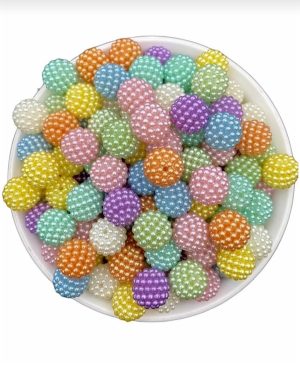 KARIŞIK RENK BÖĞÜRTLEN BONCUK 14MM (500gr)