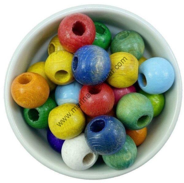 17 MM TAHTA YUVARLAK BONCUK (1 KG)