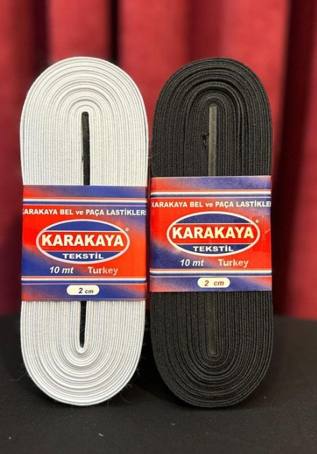 2cm Bel ve Paça Lastiği Siyah (10mt)