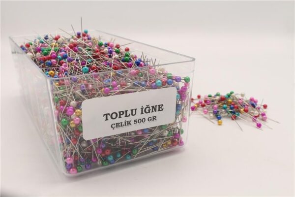 33.jpg 500 Gr Başlı Toplu İğne - STD Renkli