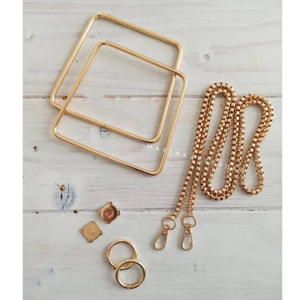 KARELİ METAL ÇANTA SET