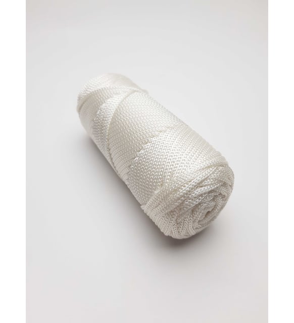 Polyester Makrome İpi Beyaz  (100gram)