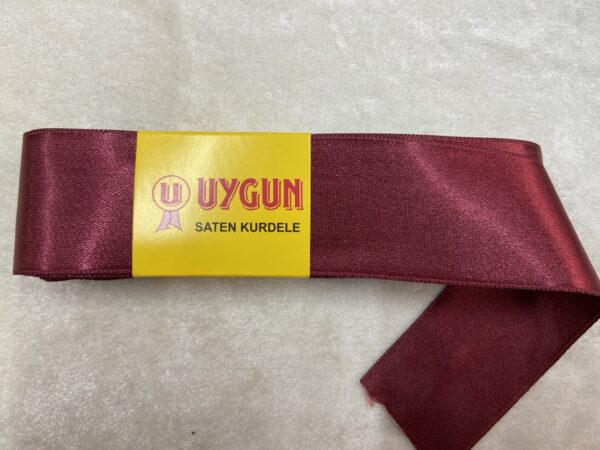 SATEN KURDELE BORDO 4CM 10 METRE