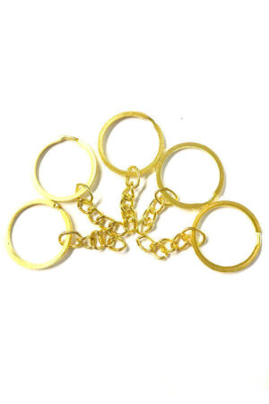 ezme-gold.jpg Yassı - Ezme Anahtarlık Halkası GOLD (10ad)- 20 mm (İç Çap 2cm)