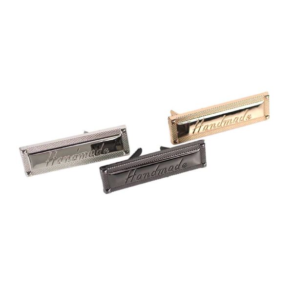 Geçmeli Handmade Yazılı Metal Etiket 4×1 CM (5 Adet)