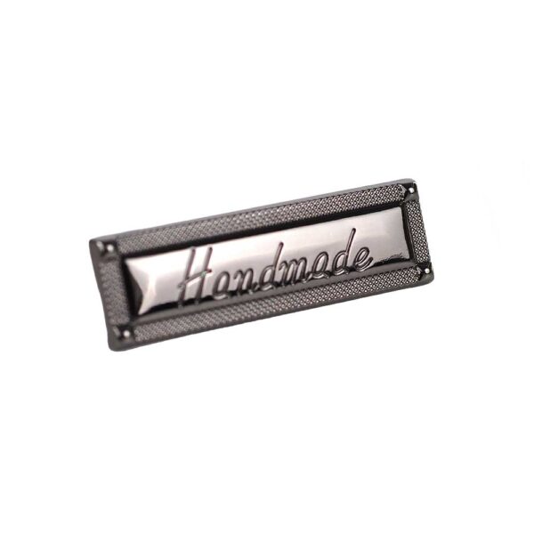 Geçmeli Handmade Yazılı Metal Etiket 4×1 CM (5 Adet)