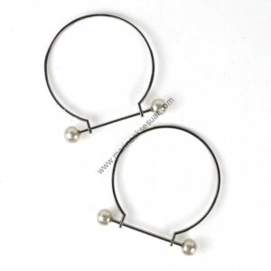 İnci Boncuklu Metal Çanta Sapı 10 CM (1 Çift)