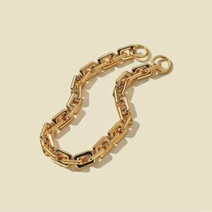 KARE ZİNCİR ÇANTA SAP GOLD (47 CM)