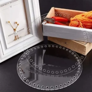 ÇANTA KENARI ÖRGÜLÜ 20X20 ŞEFFAF (1 ÇİFT)