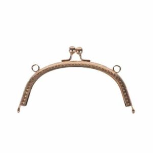 Oval Delikli Vintage Metal Çanta Bursu 16.5 CM Gold
