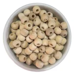 8 MM TAHTA YUVARLAK BONCUK KREM (1 KG)