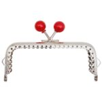 Gümüş Metal Bordo Toplu Dikdörtgen Cüzdan Klipsi (10,5cm)