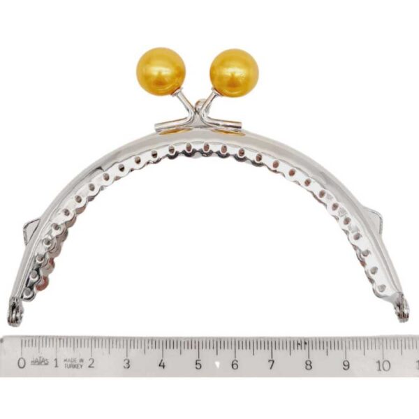 Gümüş Metal Hardal Toplu Oval Cüzdan Klipsi (10,5cm)