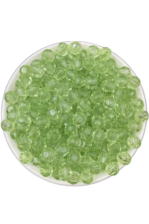 8mm Petek Model Akrilik Boncuk Açık Yeşil (1kg)